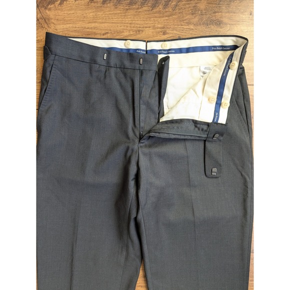 NWT Polo Ralph Lauren Men Charcoal Wool Suit Blazer 44R Pants 34W Unemmed - Picture 16 of 16